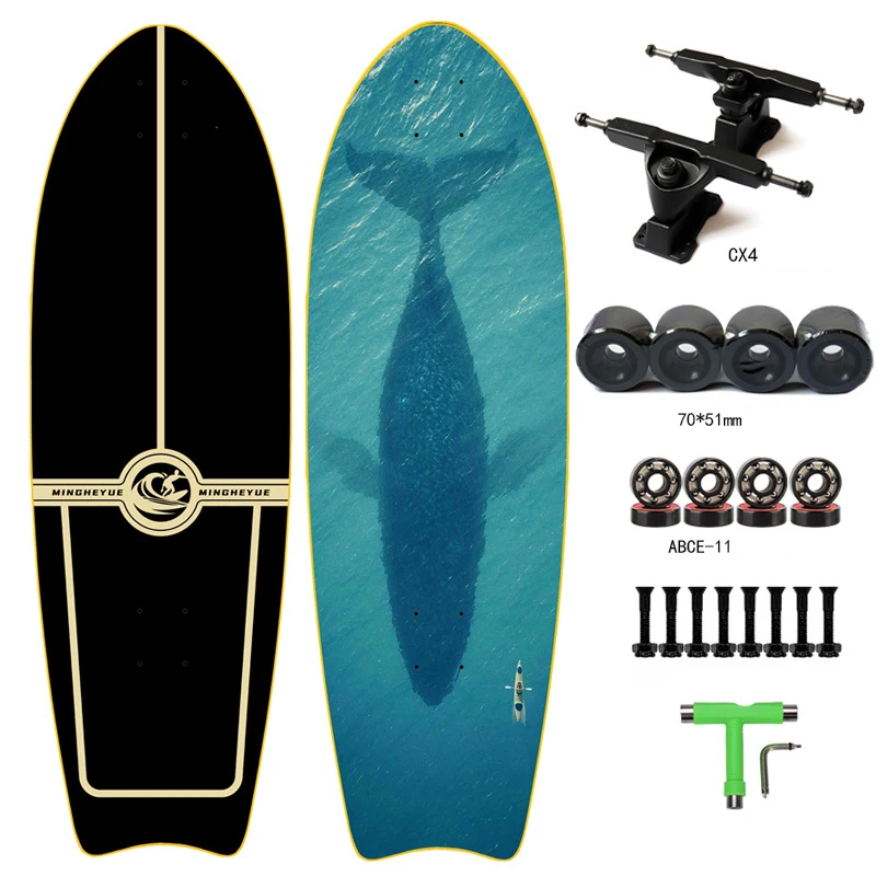 

Professional Surf Land Skateboards Skating Skate Board For Adult Highly Smooth 4 Wheels Maple Roller Skateboard Womens