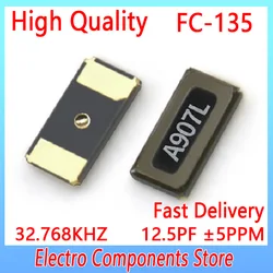 FC-135 SMD Quartz Crystal Resonator Passive Oscillator 2Pin 3215 SMD Crystal Oscillator 32.768KHZ 12.5PF ±5PPM 32768 32.768K