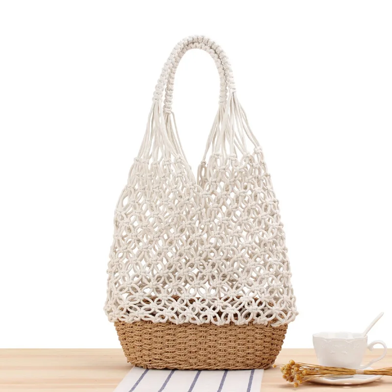 YoReAi Casual Straw Women Shoulder Bags Wicker Woven Handbags Rattan Summer Beach Bag Large Capacity Tote Big Purses Shopper New