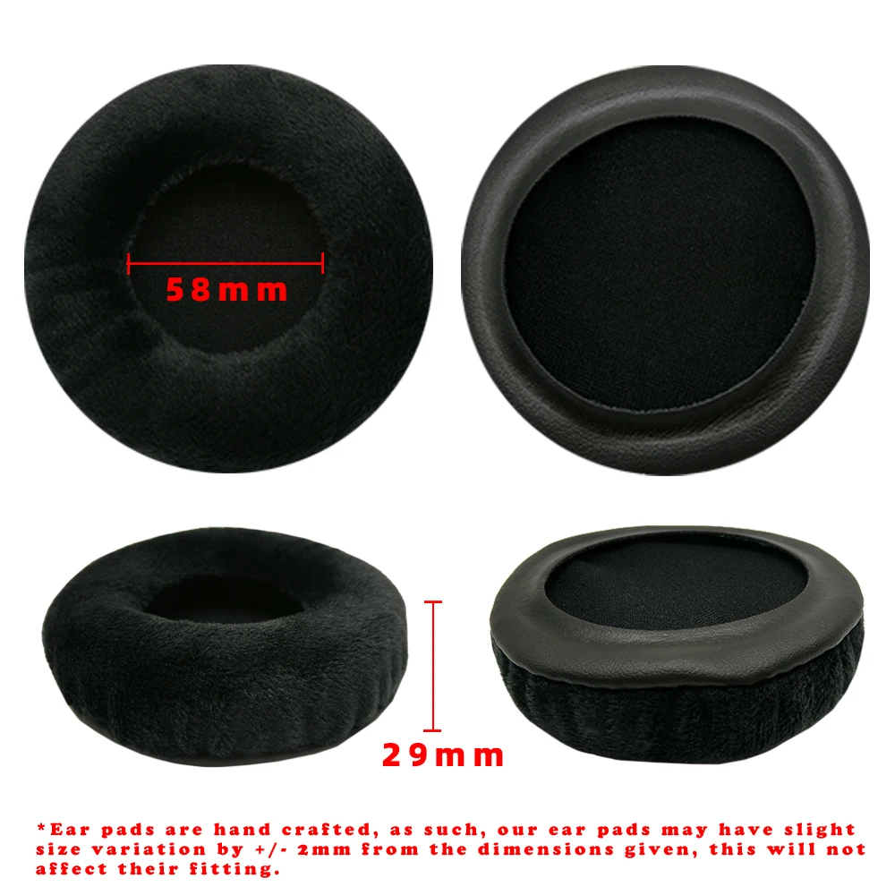 Replacement Ear Pads for Monoprice Retro Headset Parts Leather Cushion Velvet Earmuff Headset Sleeve Cover