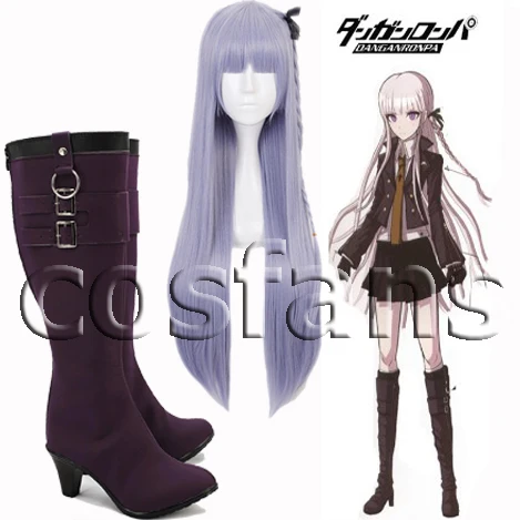 Danganronpa Dangan-Ronpa Kyoko Kirigiri women Cosplay Costume Dress Set With Gloves Halloween Cosplay Costume and wig shirt tie