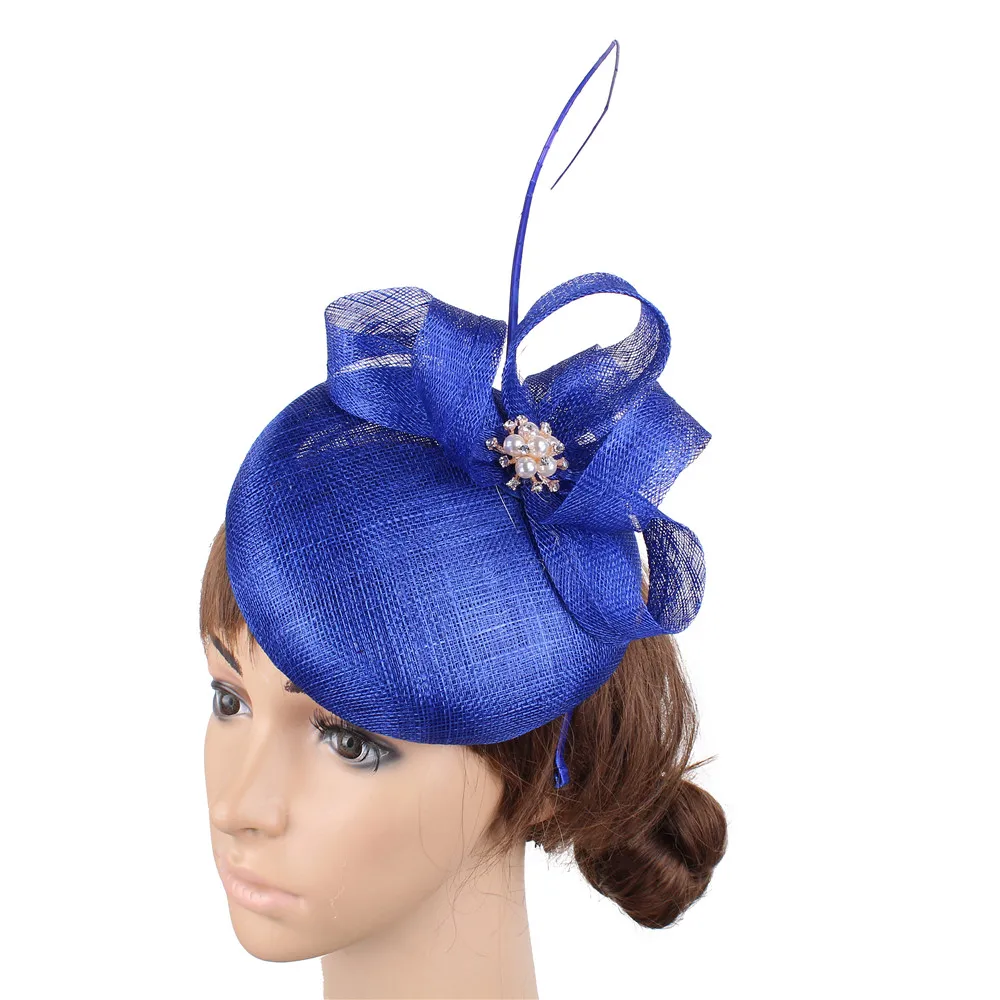 

Fashion Fascinator Hats Classic Bridal Headpiece Wedding Headwear Occasion Hair Accessoires High Quality Multiple Color Sinamay