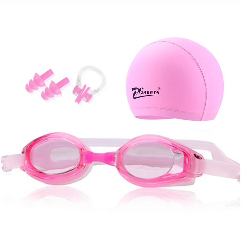 New Men Women Kids Adult Sports Diving Eyewear Swim Cap Swimming Glasses Anti-fog Waterproof Swim Goggles Earplug Pool Equipment