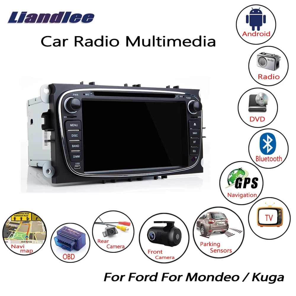 

Автомагнитола для Ford Mondeo/Kuga 2007, 2008, 2009, 2010, 2011, 2012, Android, мультимедийная система с GPS-навигацией и экраном