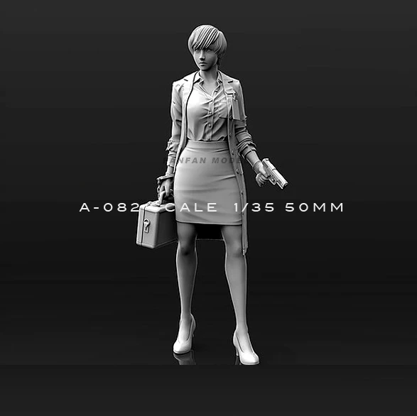 1/35(50mm) Resin Kits Woman Beauty Self-assembled A82