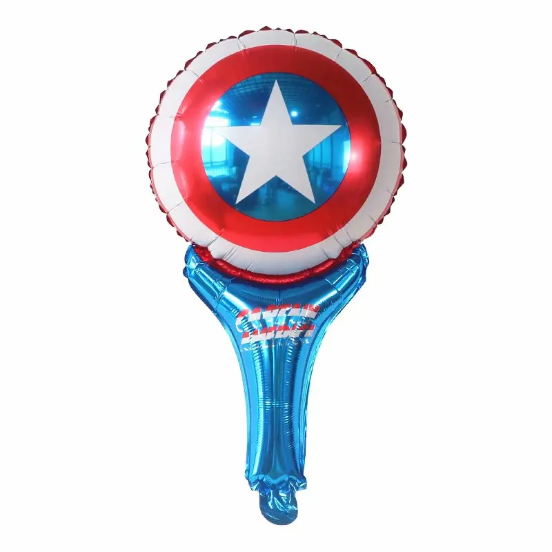 10pcs Hero Stick Cartoon Hulk Spiderman Foil Balloons Birthday Party Balloons Wedding Balloons Decoration Children Toy Gift