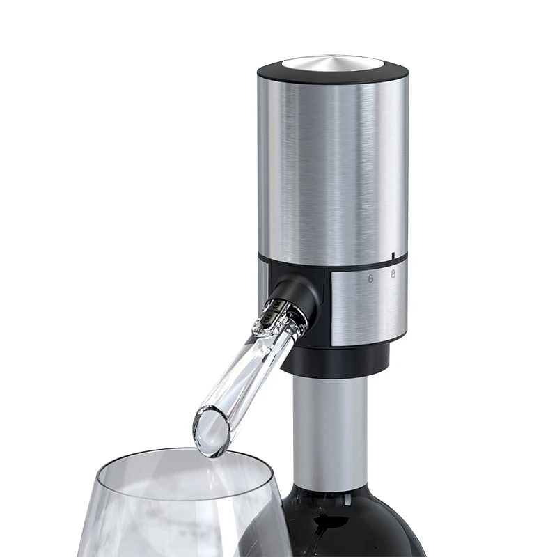 2022 New Upmarket Air Pressure Electr Wine Aerat And Dispens Quick Decanter With Storage Base