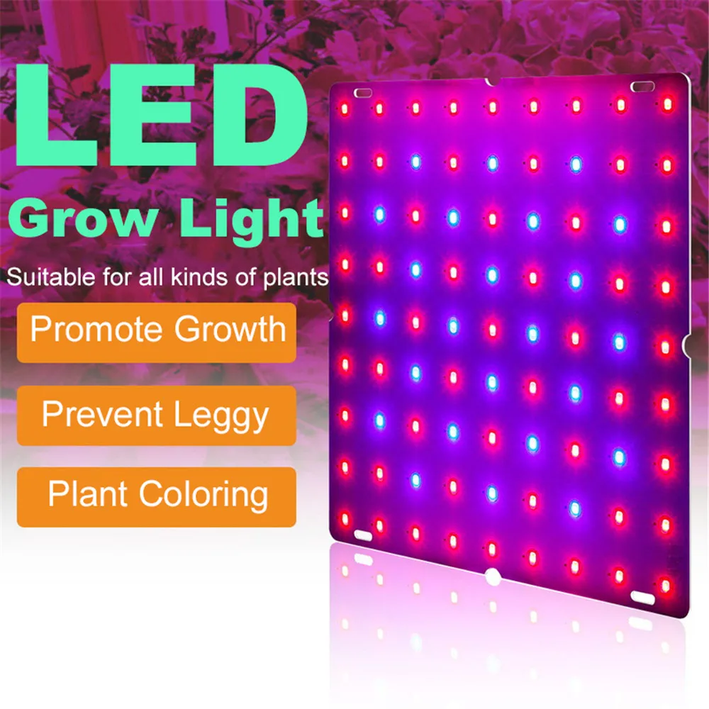 COB LED Grow Light Full Spectrum 100W 200W Ultra Thin Quantum Tech Board 2835 LED Growth Lighting Hydroponics Plant Lamp 85-265V