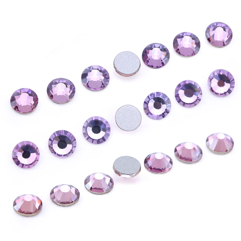 Rosa Viola Non Hot Fix & hotfix Strass 3D Nail Art Cristalli Strass Vetro Glitters Per Abbigliamento FAI DA TE Art Decor