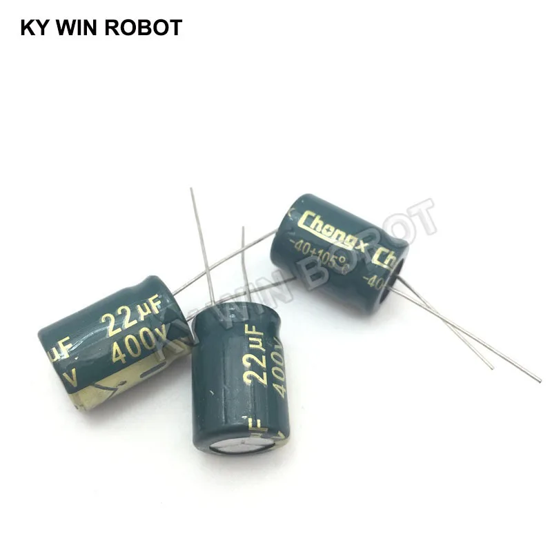 Capacitor eletrolítico de alumínio, Frekuensi Tinggi Kapasitor eletrolítico radial, 22 uF, 400 V, 13x17mm, 10 Pcs