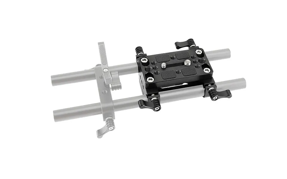 KIMRIG Kamera-Montageplatte, Stativ-Einbeinstativ-Montage-Grundplatte mit 15 mm Stangenklemme, Schienenblock für Stangenunterstützung / DSLR-Rig-Käfig – Detail 9