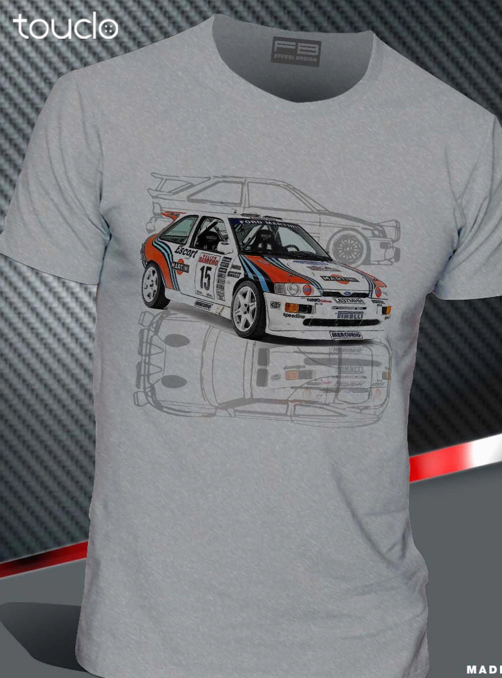 T-Shirt Car  Escort Cosworth Martini Racing Rally Gr A History 2019 New Design Summer Short Sleeve Men Hip Hop Cool T Shirt