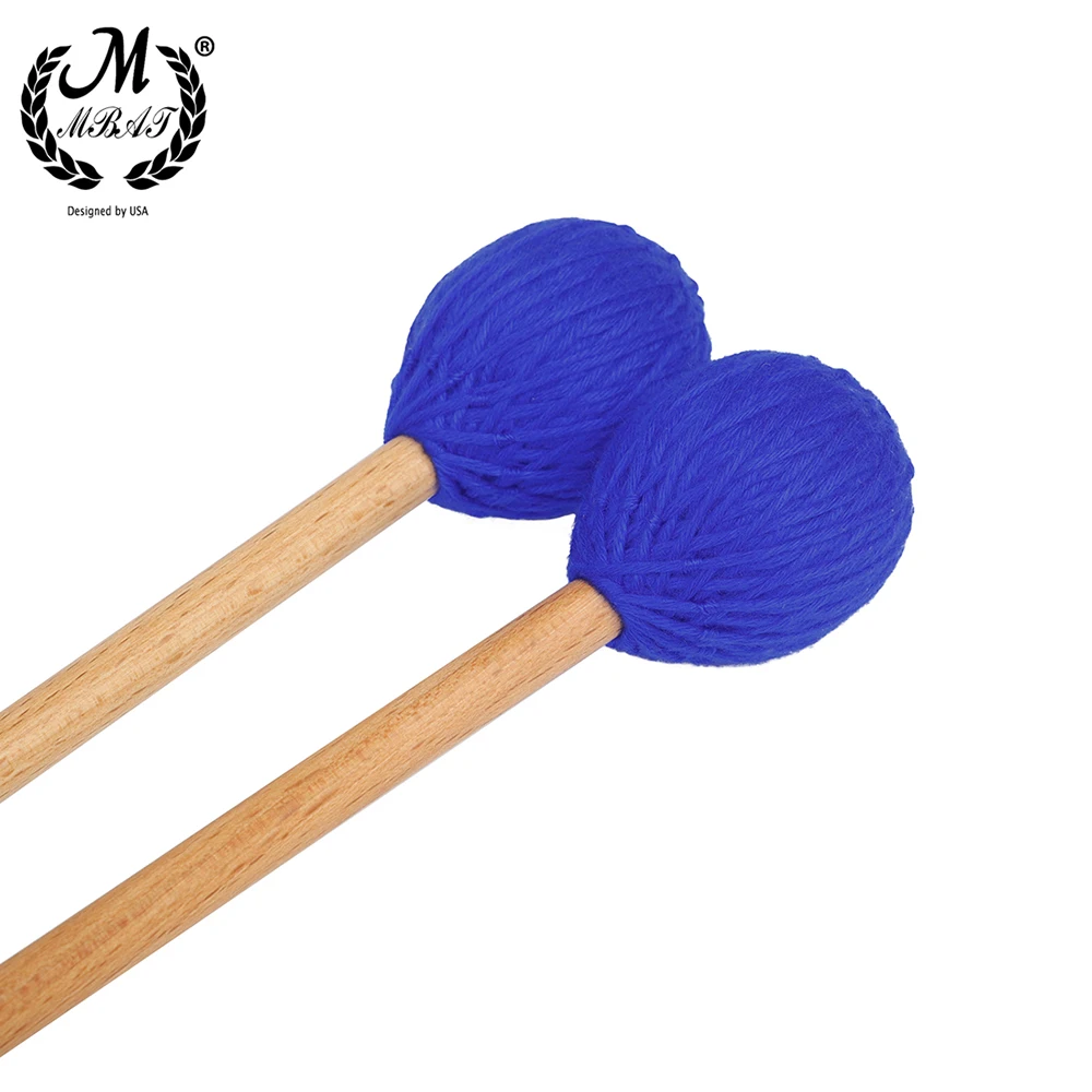 M MBAT baqueta Marimba Stick Mallets medios xilófono mazo palos de tambor mango de haya accesorios de instrumentos de percusión mazo