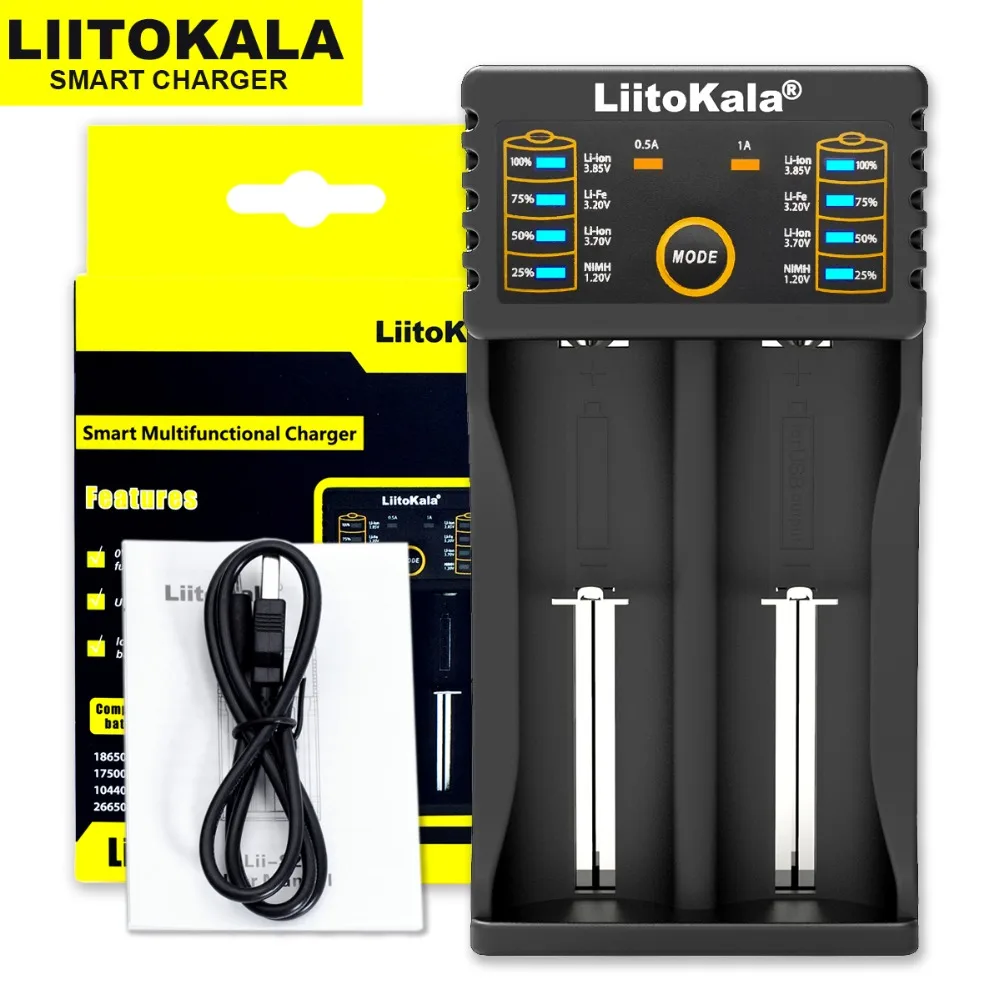 18650 Lii-202 Liitokala 1.2V 3.7V 3.2V AA/AAA 26650 10440 16340 21700 20700 14500 18490 NiMH bateria litowa inteligentna ładowarka