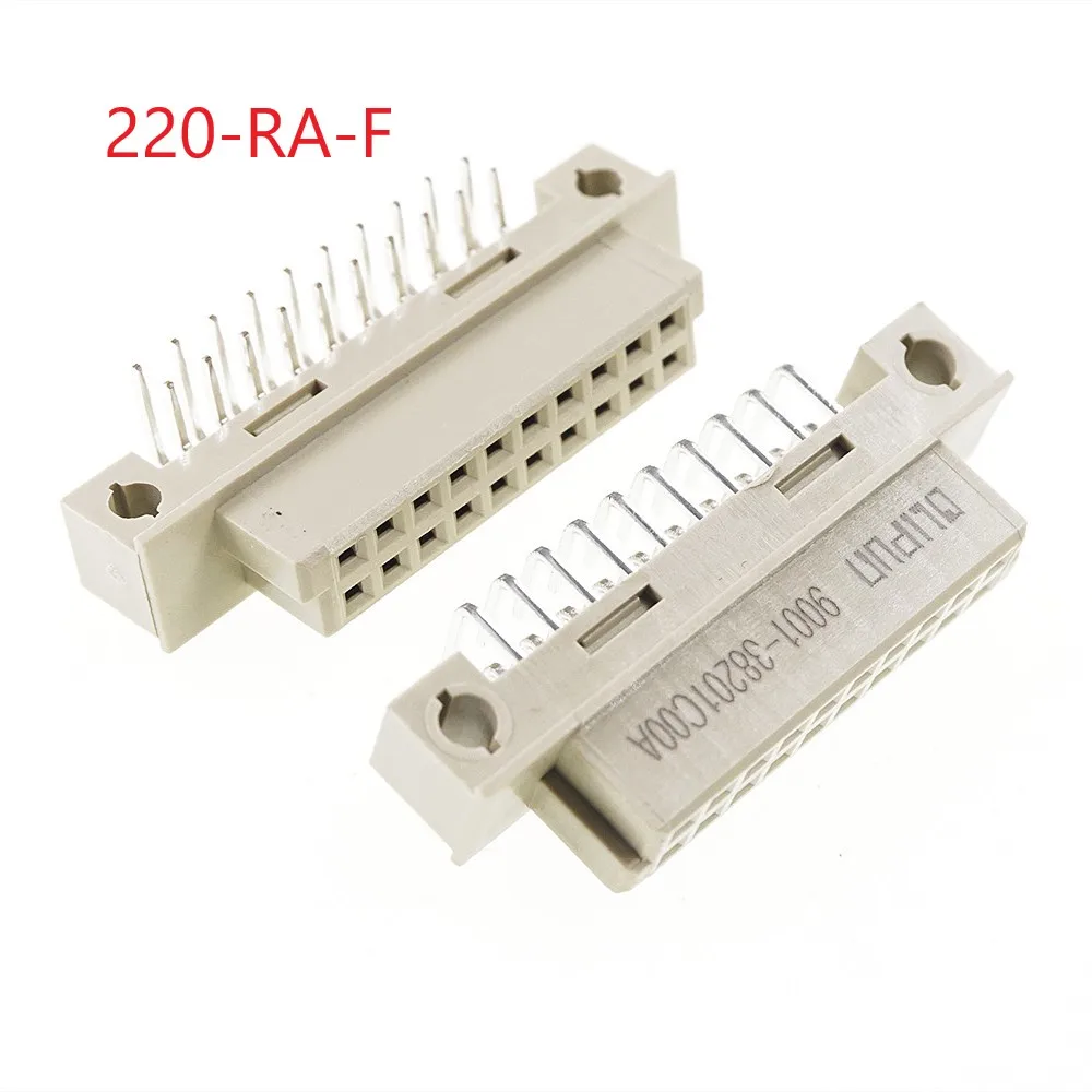 

100pcs DIN 41612 Connector 2 Rows 20 Positions Female Socket Receptacle Right Angle Through Hole 2x10 20Pin Pitch 2.54mm DIP