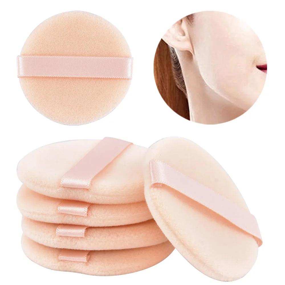 5/10 Pcs Professional Round Shape Facial Powder Foundation Puff Portable Soft Cosmetic Puff Makeup Foundation Sponge Beauty Tool