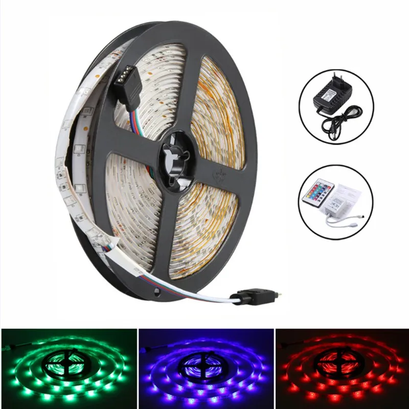 

RGB LED Strip Light SMD 2835 5050 60LED/M Lamps DC12V Flexible Light Ribbon 5M/10M Bar Light Non-waterproof Led Stripe Tape whit