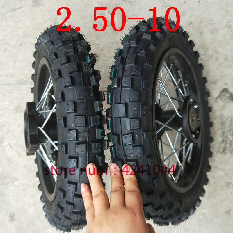 2.50-10 Front  or Rear Rims  tyres   Wheels   for Trail Off Road Dirt Bike Motocross Mini  10\