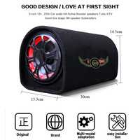 5 Inch Bluetooth 120W 4Ohm  Car Audio Active  Subwoofer 12V  220 V Hifi Home Auto Motorcycle Loudspeaker with Wooden Cabinet