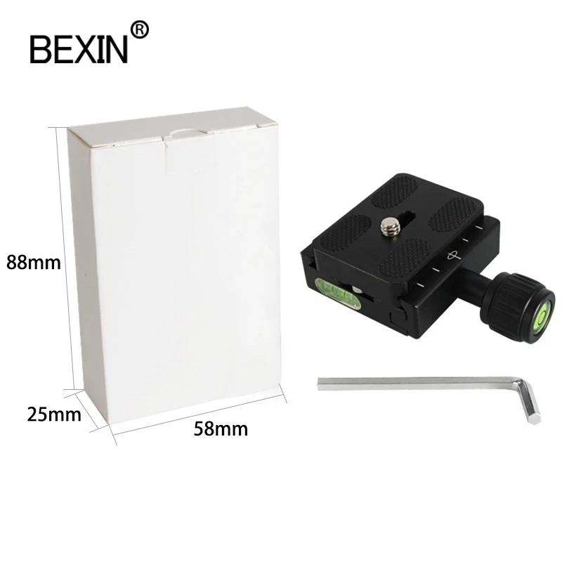 BEXIN QR60S QR50 Quick Release Plate Clamp Universal Quick Release Plate Tripod Ball Head Mount Adapter for DSLR Camera Ballhead