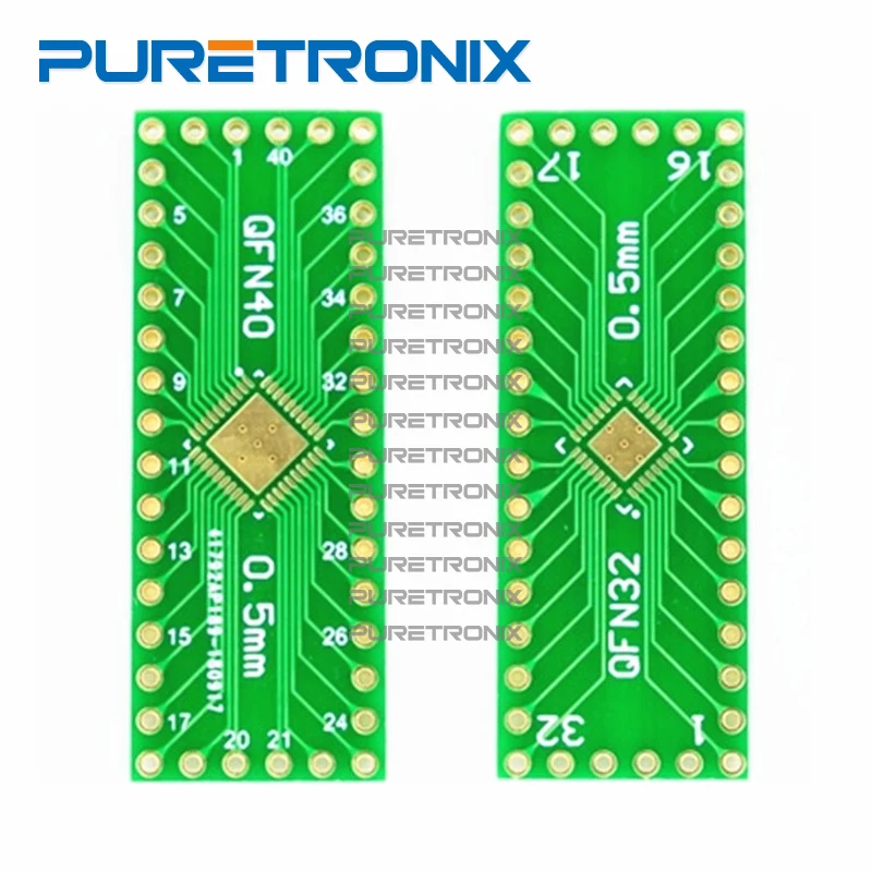 10pcs QFN32 to DIP32 QFN40 to DIP40 adapter 0.5mm pitch