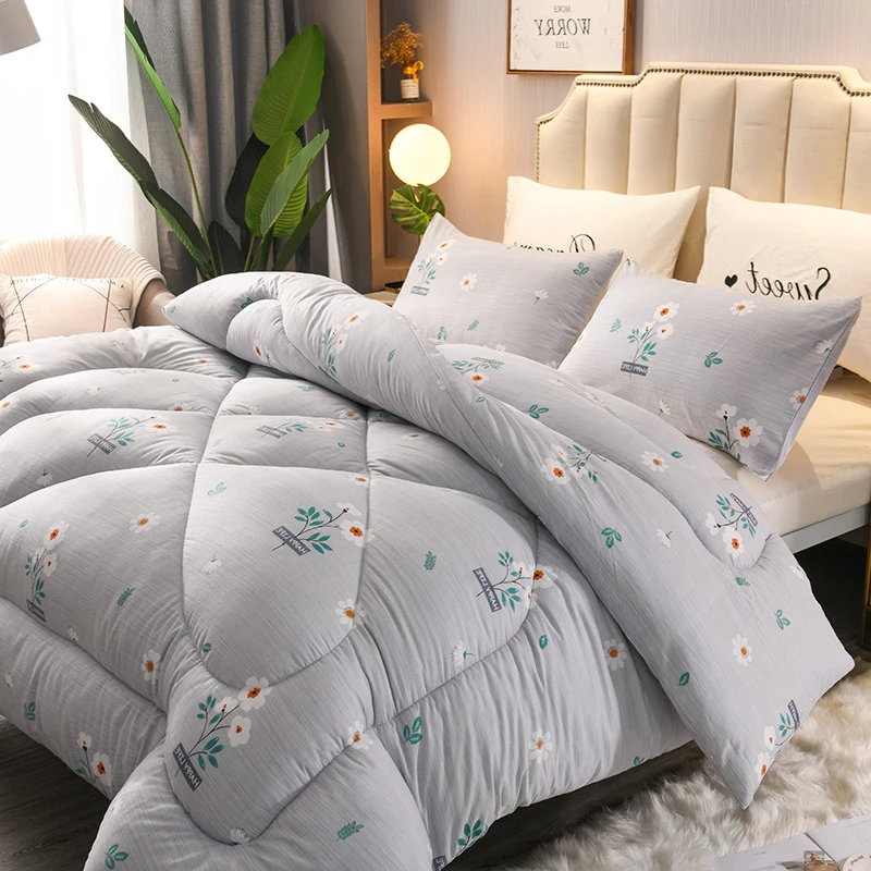 

New Style Comforter Patchwork Quilt Thick And Warm Quilt Duvet Home/hotel Bedding Luxury Printed Winter Blanket Twin--king Size