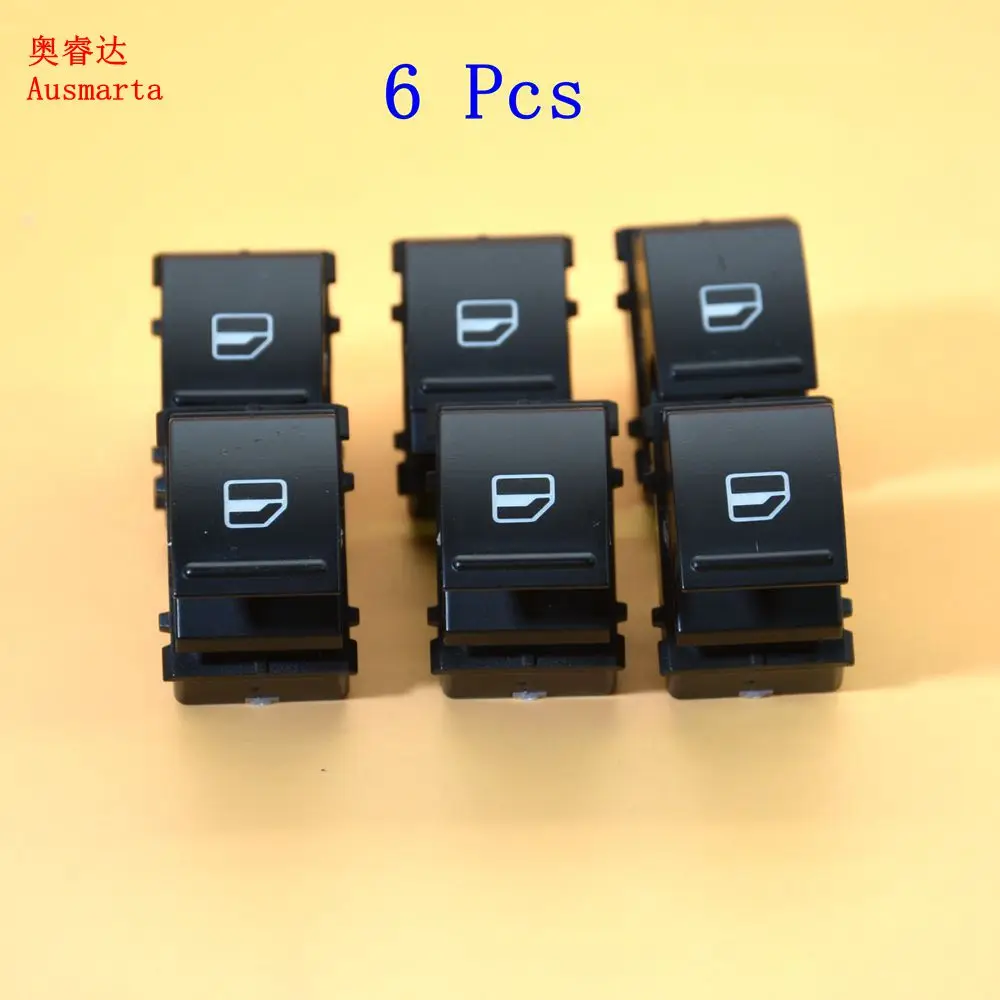 

6 Pcs Power Window Switch Fensterheberschalter For GOLF MK5 PASSAT CC 7L6959855B 7L6 959 855 B