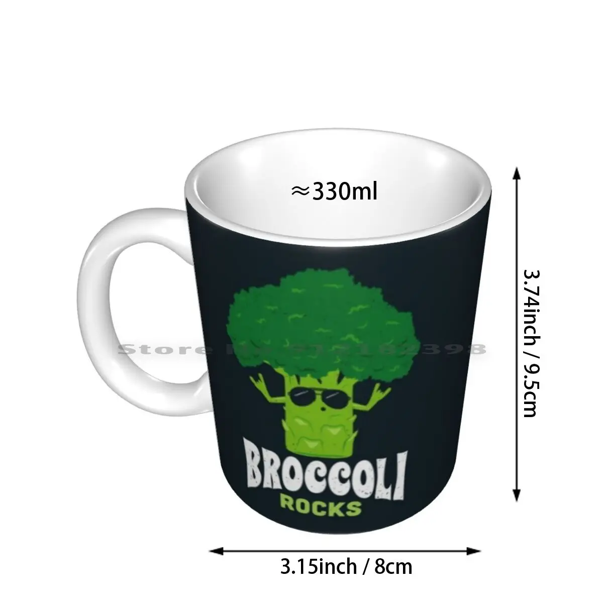 Broccoli Rocks-Funny Broccoli Lover Gift Ceramic Mugs Coffee Cups Milk Tea Mug I Love Broccoli I Love Broccoli Broccoli Is