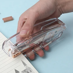 Rose Gold Stapler Desk Accessory Kit Acrylic Stapler Set Tape Dispenser Stapler Remover with Staples Desk Accessories