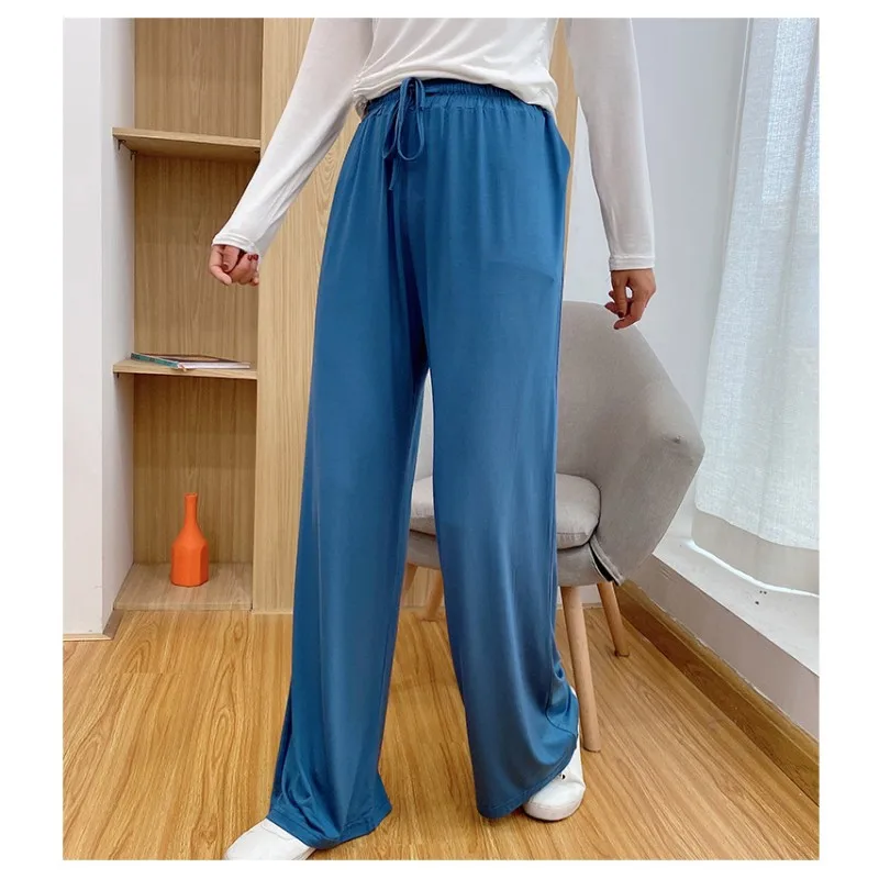 17 colors Summer Autumn Wide Leg Pants for women Casual Elastic fashion loose long pants All matching Trousers Femme