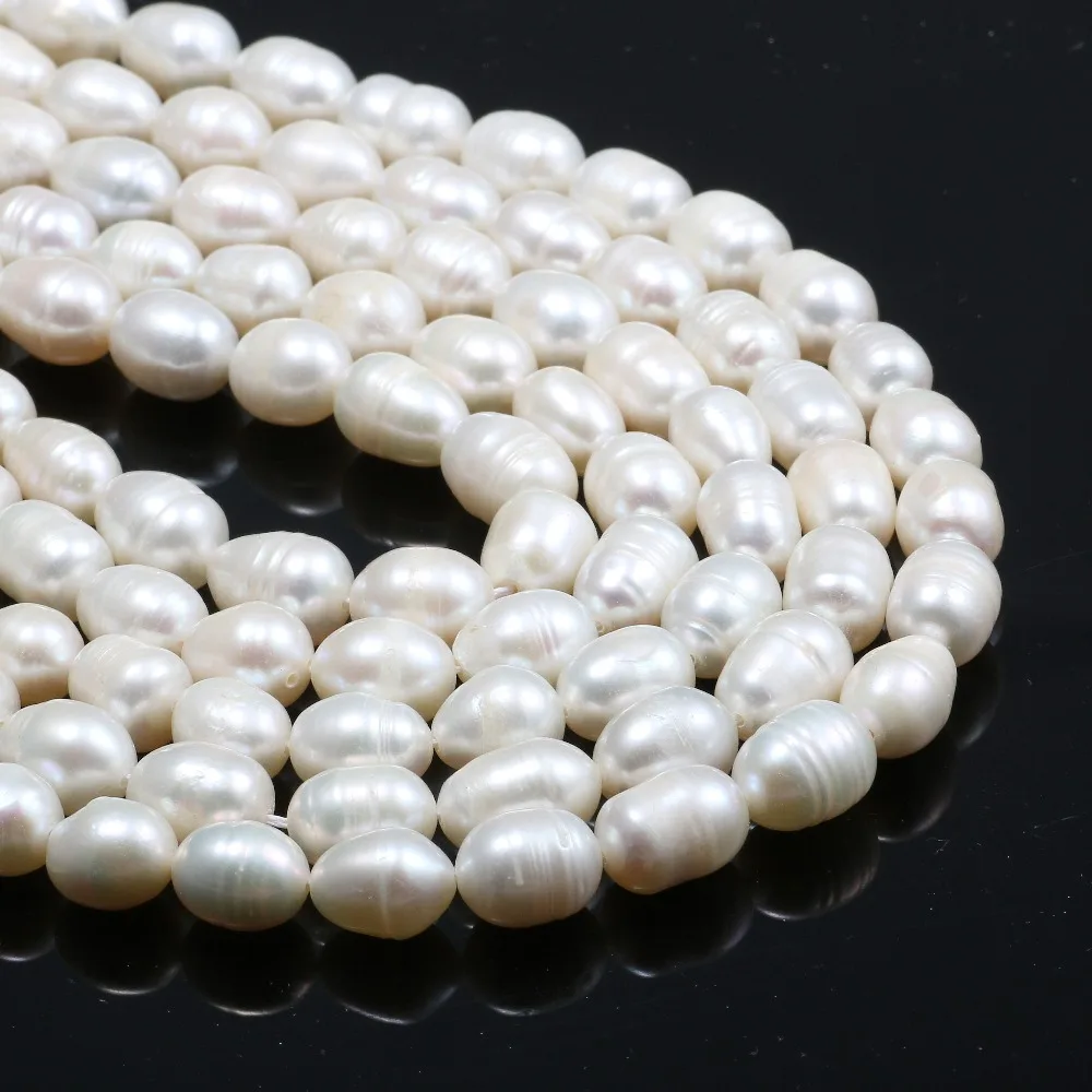 Natural Freshwater Pearl Beads High Quality 36cm Punch Loose Beads DIY Women Elegant Necklace Bracelet for Jewelry Making 7-8MM