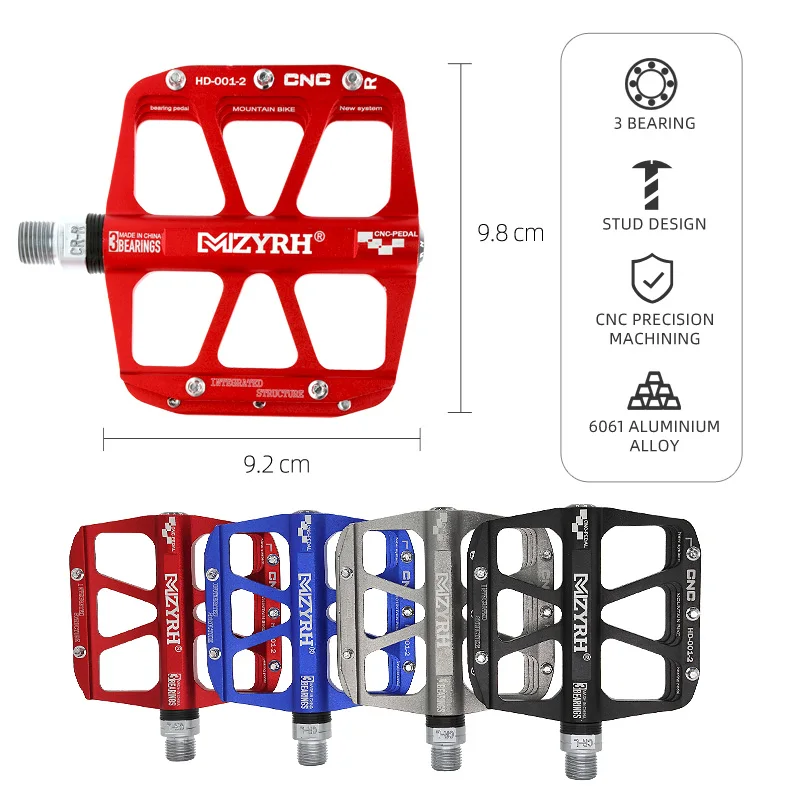 Bicycle Pedal Non-Slip MTB Pedals Aluminum Alloy Flat  Applicable Waterproof Bike Accessories