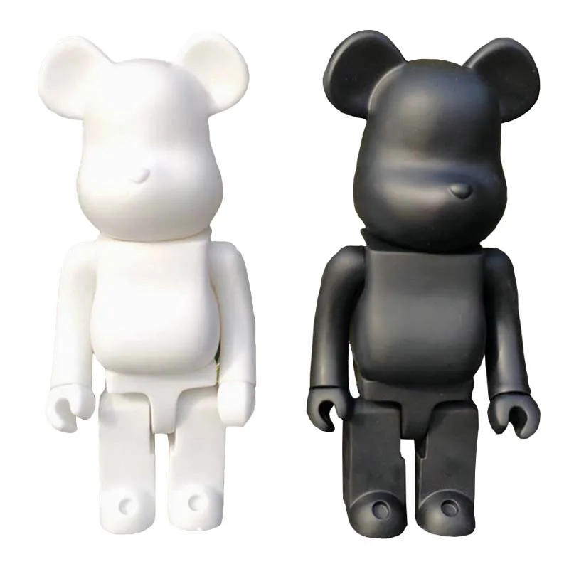 400% Bearbrick Action Figures Bear Toys PVC 28cm Model Figures DIY Paint Dolls Kids Toys Children Birthday Gifts