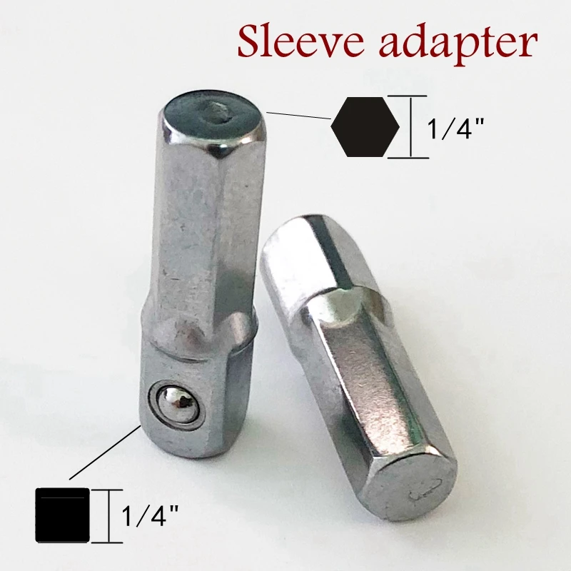 Broca de taladro eléctrico hexagonal, extensión de adaptador de llave de barra de enchufe, 1/4 ", 25mm, 2 uds.