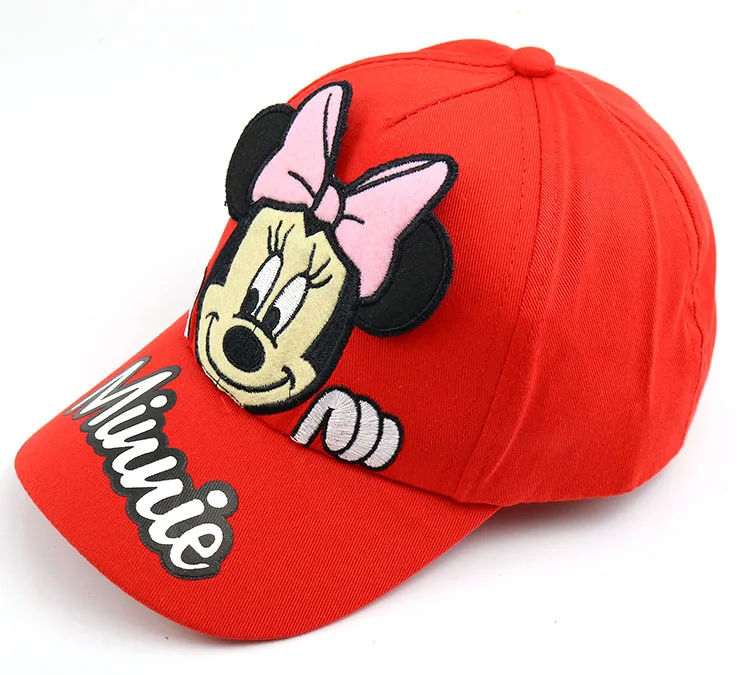 Disney-gorra de béisbol de Mickey Mouse para niños, sombrero de dibujos animados de Hip Hop, gorras de Mickey y Minnie para bebés, niñas y niños,