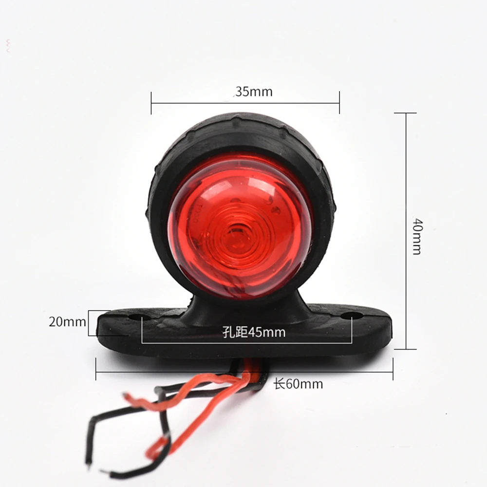 2Pcs LED Position Light Truck Rear Lights 12V 24V Parking Lights For Trailer Tractor Clearance Light Red White/Amber