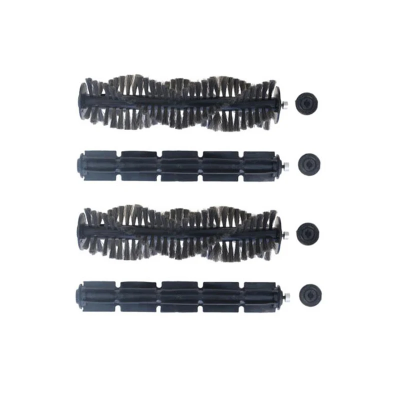 (For X5S) Spare Part for Vacuum Cleaner main brush*2,rubber brush*2