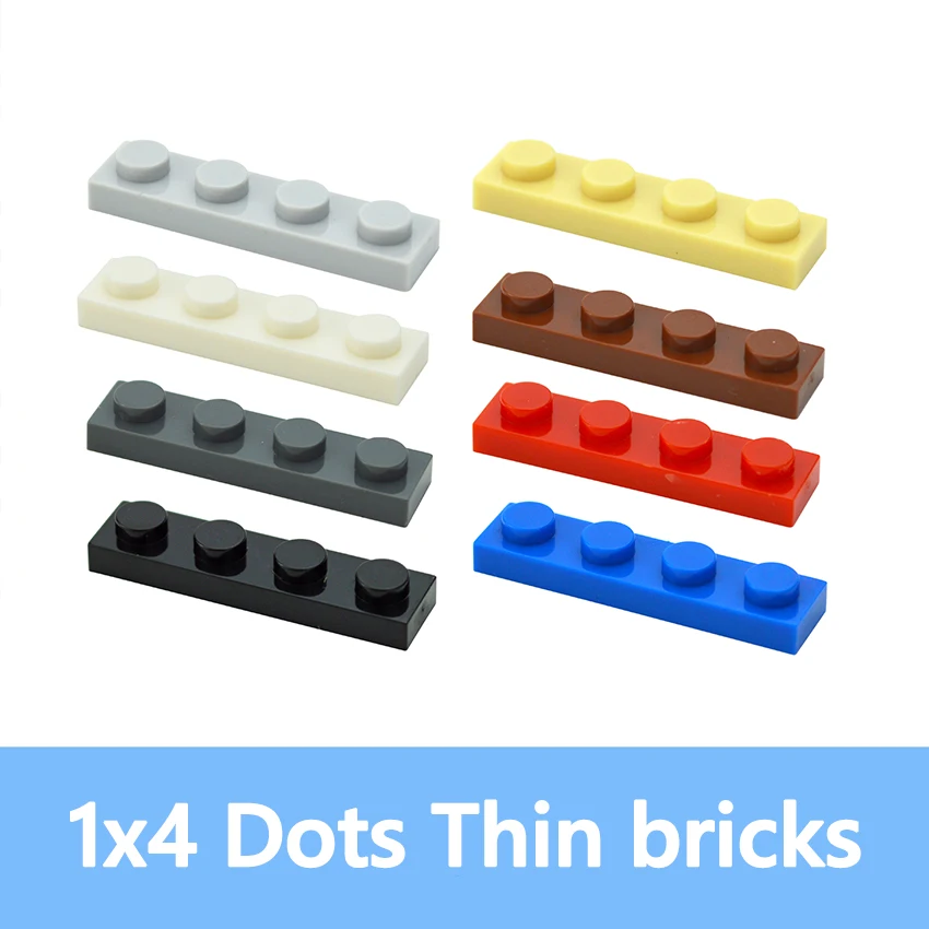 

DIY Building Blocks 1*4 Dots Thin Figures Bricks 1x4 Dots Educational Creative Size Compatible With 3710 Toys for Children