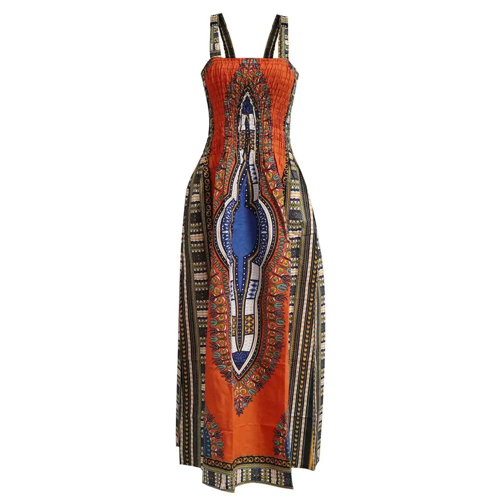 Dashiki Casual Sundress Beach Women abito Sexy abiti abiti africani per donna abito Sexy senza schienale