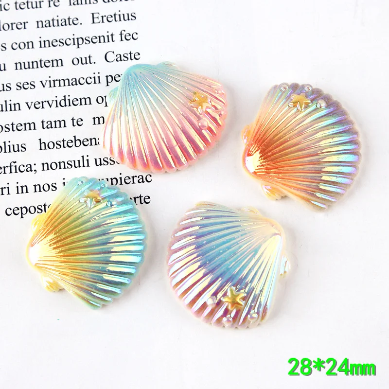 6pcs Colorful Shell Charms For Slime DIY Polymer Filler Addition Resin Accessories Toys  Modeling Clay Kit For Children