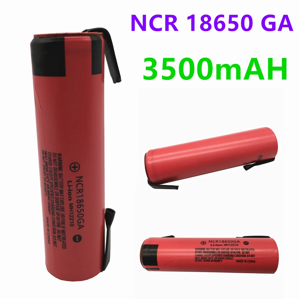 NCR 18650GA wysoki rozładowanie 3.7V 3500mAh 18650 akumulator nadaje się do wszystkich rodzajów produkty elektroniczne + DIY nikiel