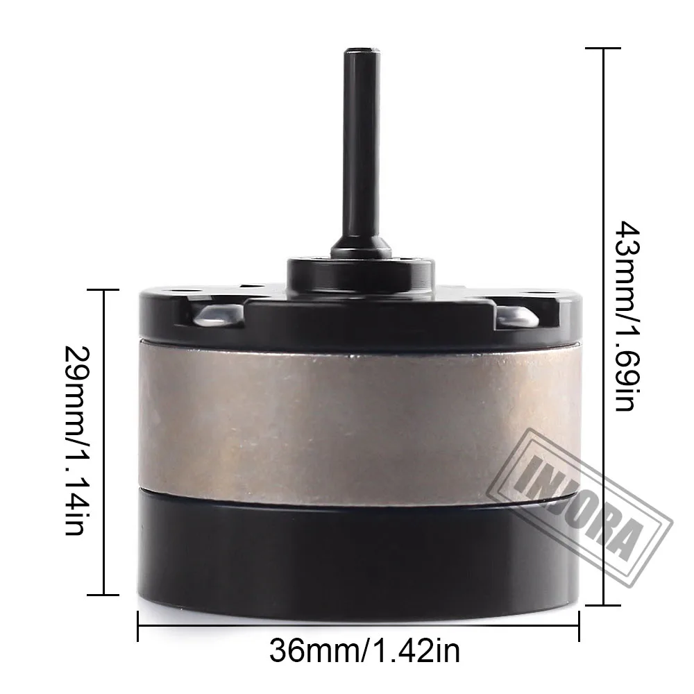 INJORA Metal 1:3 Ratio Reducer Planetary Gearbox Transmission Box for 1/10 RC Crawler Car Axial SCX10 RC Car 540 550 Motor Parts