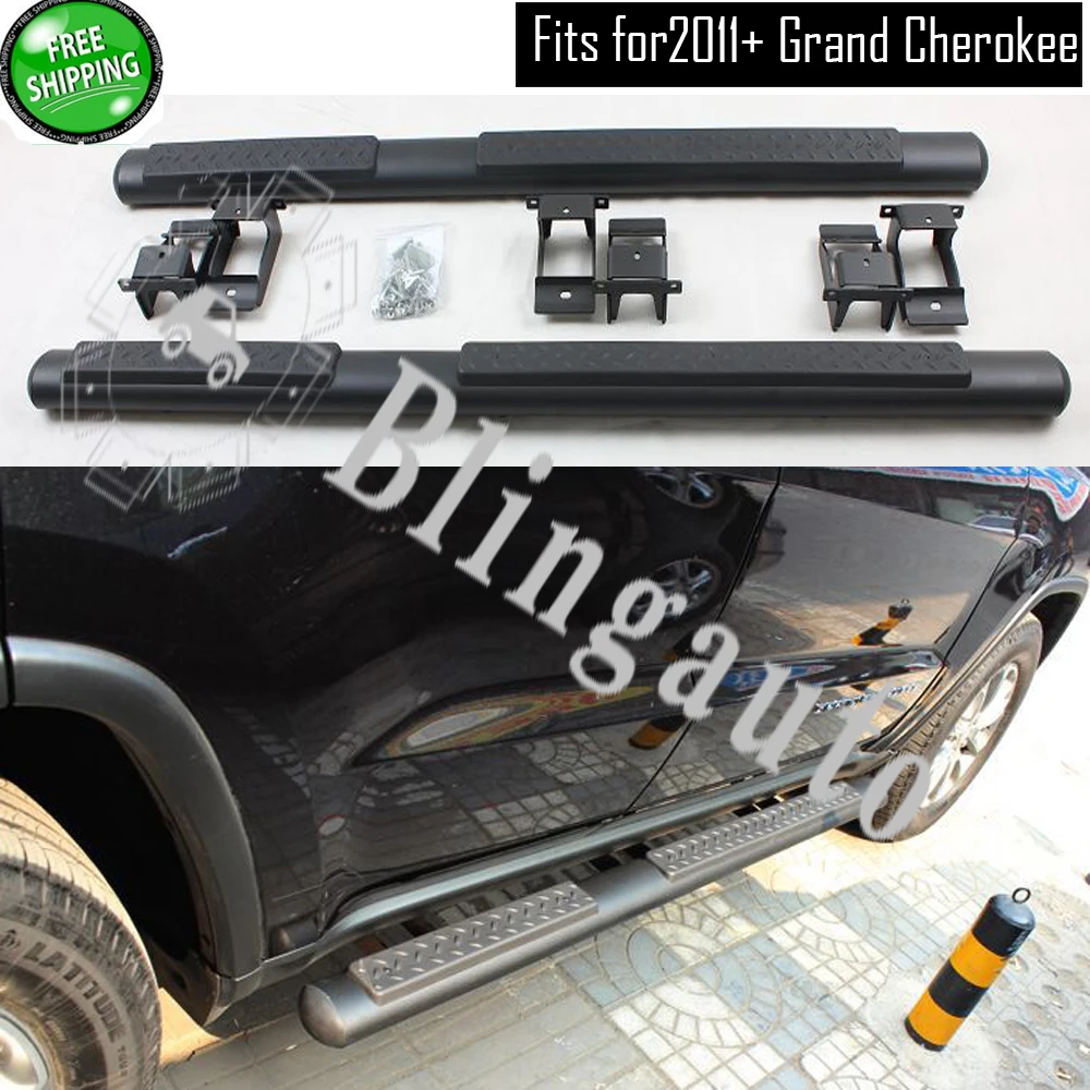 

Side bar fits for Jeep Grand Cherokee 2011-2020 2Pcs left right running board side steps nerf bar car pedal side stairs