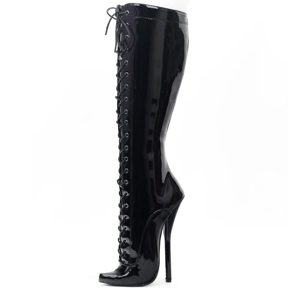 

Women's Boots Sexy Pointed Toe Party Boots Stiletto Heel SM Knee-High Boots US Size 6-14 No.230N-2