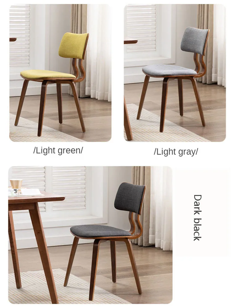 Dining chair Italian household solid wood chair modern simple Nordic chair hotel dining room table chair coffee shop milk tea sh