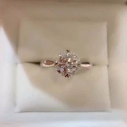 crackling moissanite ring for women jewelry engagement ring for wedding 925 sterling silver 1 ct gemstone ring birthday gift