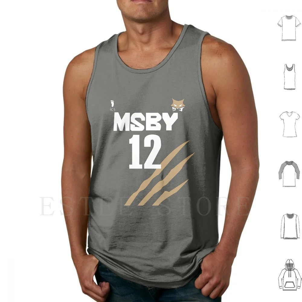 Bokuto Koutarou Jersey-Haikyuu!! Msby Black Jackals Wing Spiker , No. 12 Tank Tops Vest Sleeveless Haikyuu Haikyu Bokuto