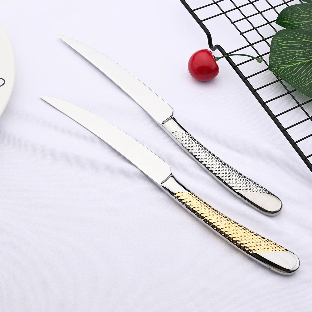 6/24Pcs Kitchen Tableware Cutlery Set 304 Stainless Steel Gold Fork Spoon Steak Knife Western Dinnerware Set Home Dropshipping