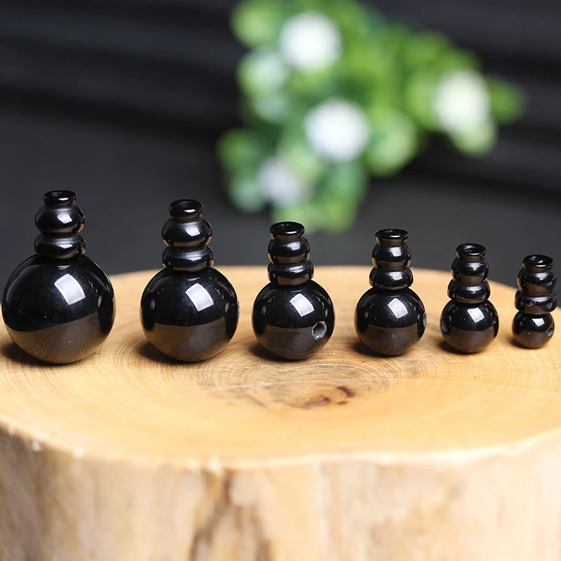 4A Natural Black Agate T-Junction Buddha Head Quartz Crystal Single Bead DIY Jewelry Making