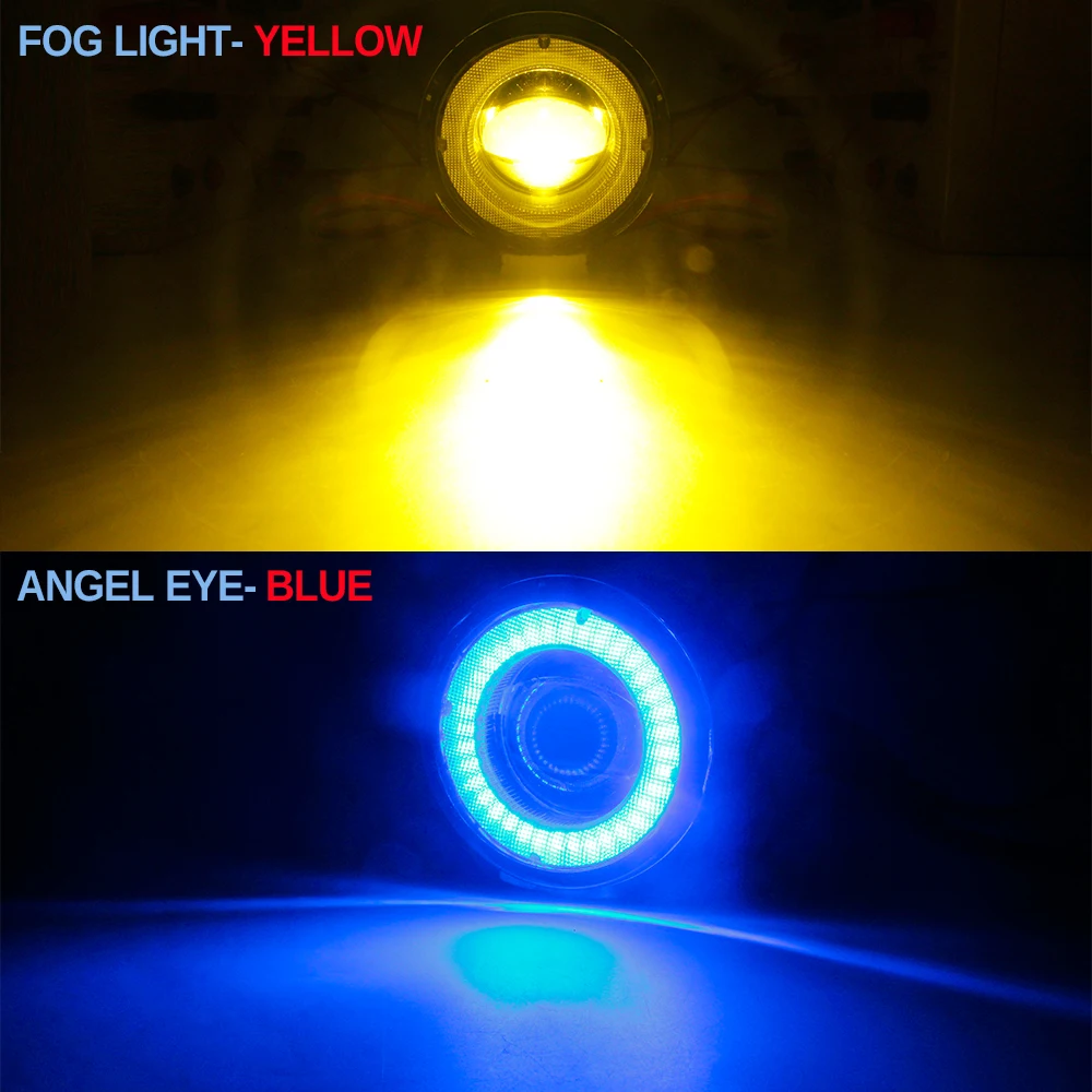 2 Stuks Auto Mistlamp Montage Led Angel Eye Dagrijverlichting Drl 30W H11 12V Voor Mitsubishi Outlander 2006-2019